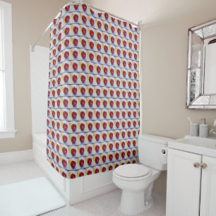 Rideaux De Douche Une pomme rouge brillante