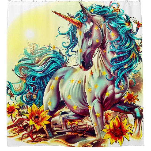 Rideaux De Douche Unicorne (Devant)