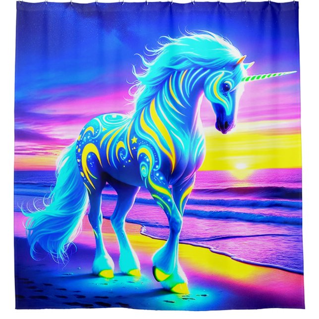Rideaux De Douche Unicorne (Devant)