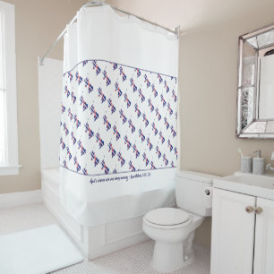 Rideaux De Douche UNION JACK Royaume-Uni Écriture personnalisable