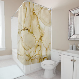 Rideaux De Douche Unique Brown Beige Terre Tone Abstrait