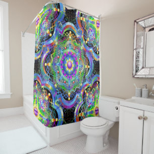 Rideaux De Douche Univers Mandala Couleurs Psychédéliques
