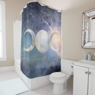 Rideaux De Douche Univers Triple Lune Céleste Goddess Moonstone