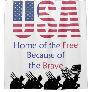 Rideaux De Douche USA - Accueil des Libres à cause des Braves