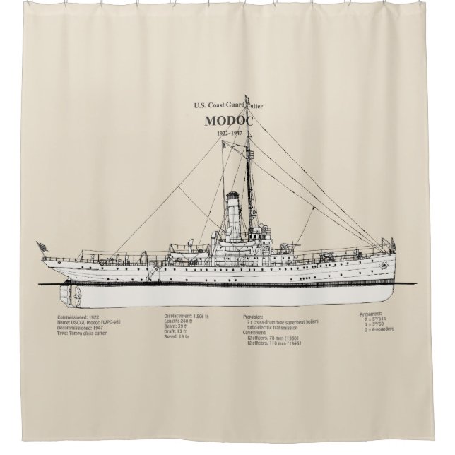 Rideaux De Douche USCG Cutter Modoc wpg-46 - SBD (Devant)