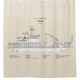 Rideaux De Douche USCG Cutter Spar wlb-206 - SBD