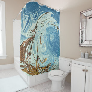 Rideaux De Douche Vagues de printemps   Meilleure peinture colorée