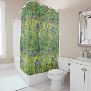 Rideaux De Douche Van Gogh Art iris peinture acrylique