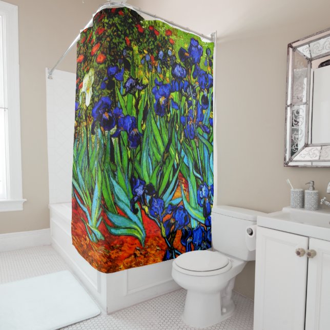 Rideaux De Douche Van Gogh peinture, Irises, (En situation)