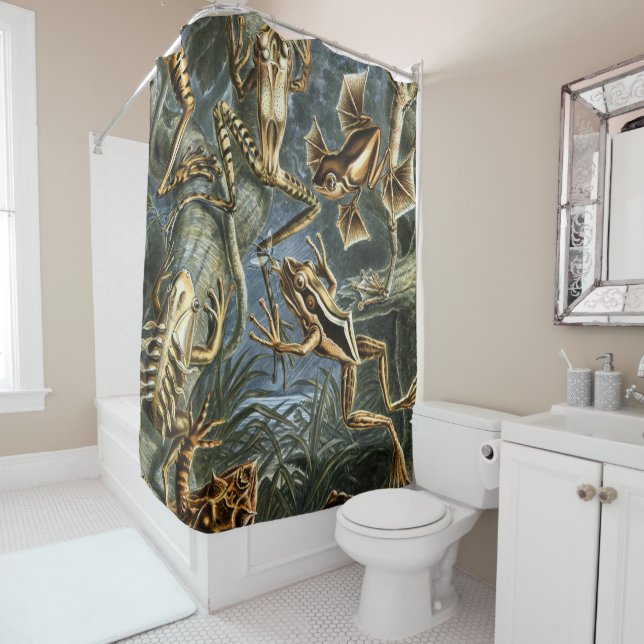 Rideaux De Douche Variété d'Ernst Haeckel de grenouilles exotiques : (En situation)