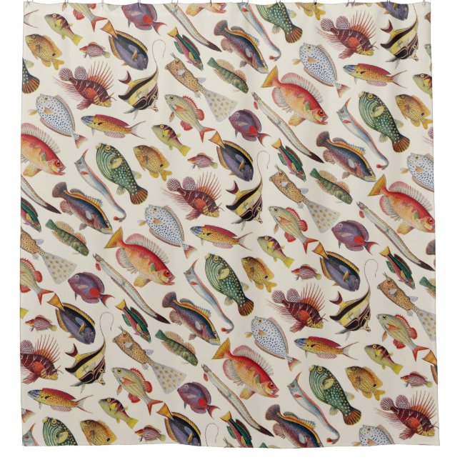 Rideaux De Douche Variétés de poissons (Devant)