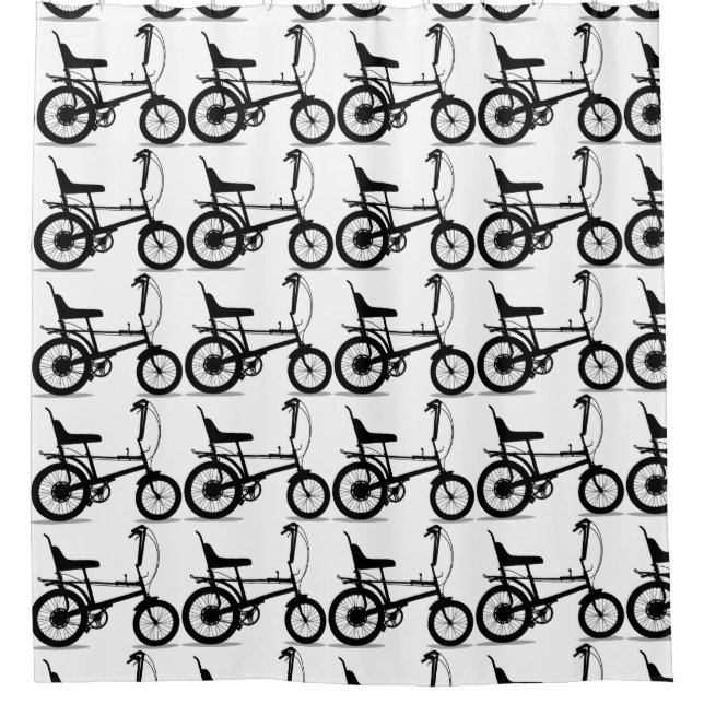 Rideaux De Douche Vélo Retro Chopper (Devant)