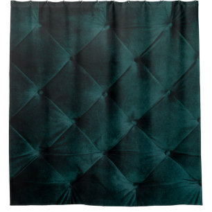 Rideaux De Douche Velvet Green : Élégance textile malachite