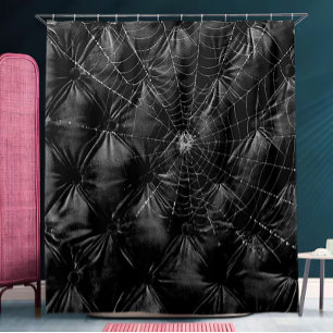 Rideaux De Douche Velvet rembourré avec Spider Web