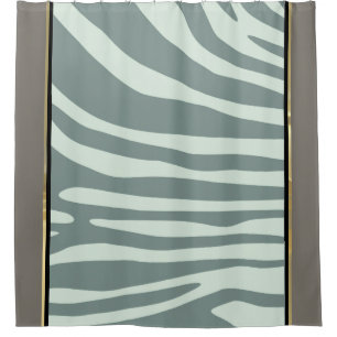 Rideaux De Douche vert menthe, noir et vert menthe