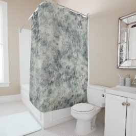 Rideaux De Douche Vert sauge lavande gris texturé abstrait moderne