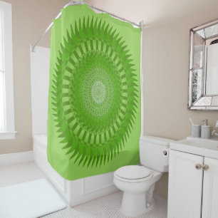Rideaux De Douche Vert Sun Mandala