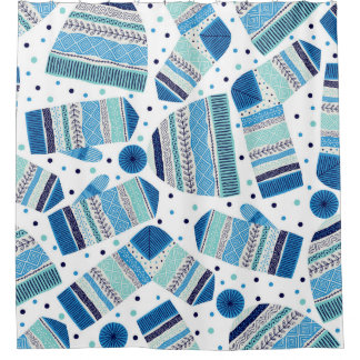 Rideaux De Douche Vêtements d'hiver confits : Motif confortable sans