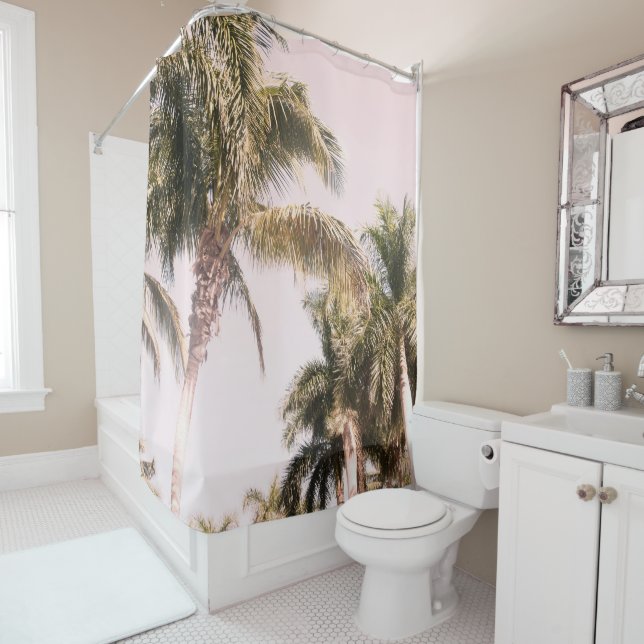 Rideaux De Douche Vibes de palmiers floridiens #2 #tropical (En situation)