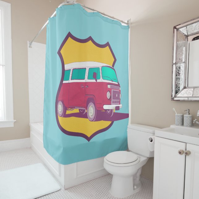 Rideaux De Douche Vie du camping-car (En situation)