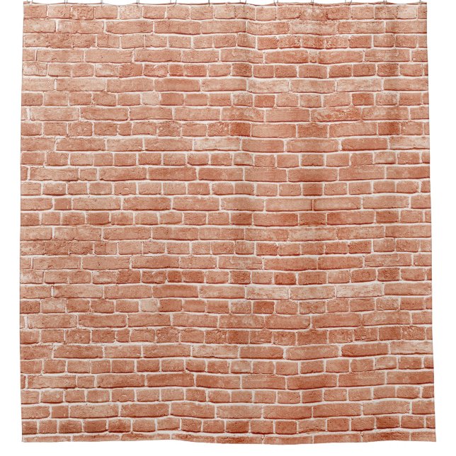 Rideaux De Douche Vieille texture murale en brique rouge. (Devant)