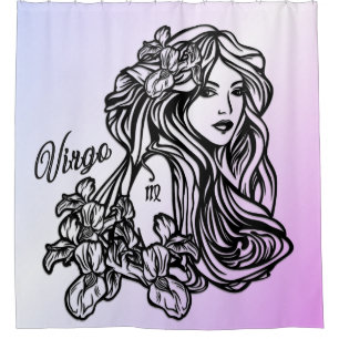 Rideaux De Douche Vierge Vierge Zodiaque Violet