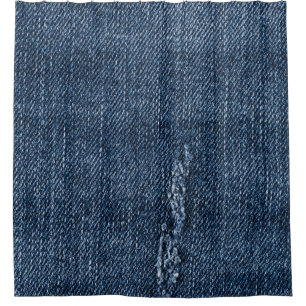Rideaux De Douche Vieux denim déchiré : texture de jeans.