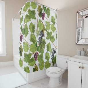 Rideaux De Douche Vignoble de raisins Ile grecque méditerranéenne