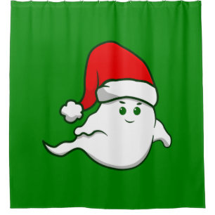 Rideaux De Douche vilain fantôme de noël éffrayant vert déplaisant