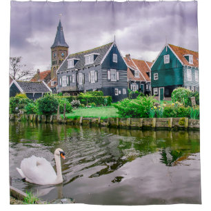 Rideaux De Douche Village néerlandais Marken