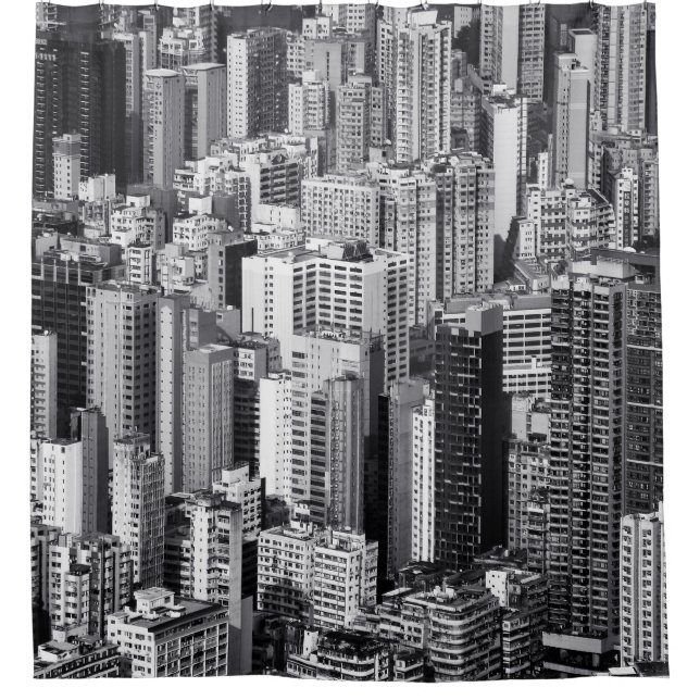 Rideaux De Douche Ville de Hong Kong : Scène urbaine 2015 (Devant)