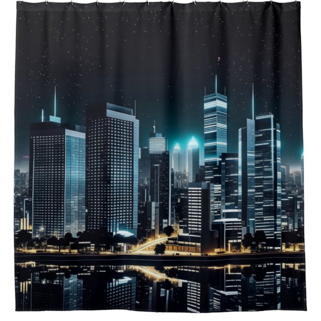 Rideaux De Douche Ville Skyline (Devant)