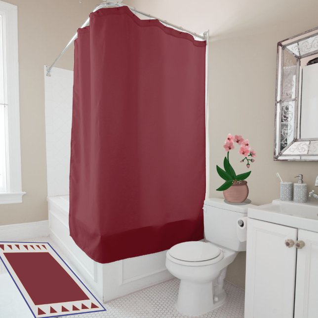 Rideaux De Douche Vin de Bourgogne simple et moderne, ton bijou soli (This solid color burgundy wine shower curtain will give your bathroom a simple, modern update!)