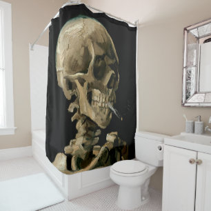 Rideaux De Douche Vincent van Gogh - Crâne avec cigarette brûlante