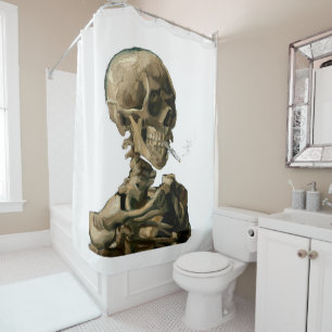 Rideaux De Douche Vincent van Gogh - Crâne avec cigarette brûlante