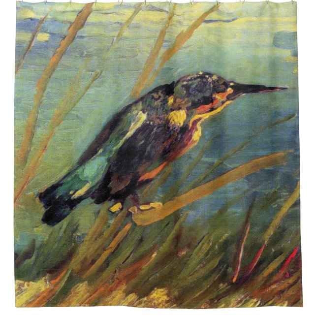 Rideaux De Douche Vincent Van Gogh - Le martin-pêcheur - Oiseau (Devant)