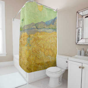 Rideaux De Douche Vincent van Gogh - Wheatfield avec une Faucheuse