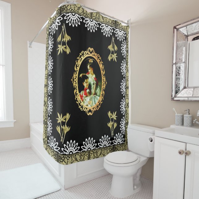 Rideaux De Douche Vintage (En situation)
