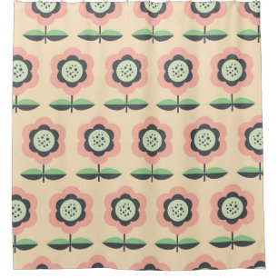 Rideaux De Douche Vintage classique : Floral Design sans joint