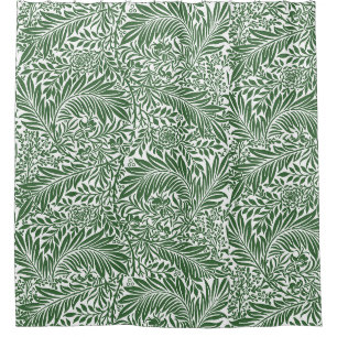 Rideaux De Douche Vintage Floral William Morris Willow Bough Green