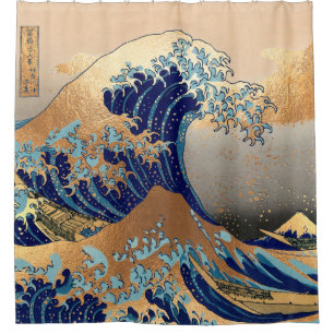Rideaux De Douche Vintage, Grande Vague, Hokusai 葛飾北文の神奈川沖浪