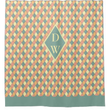 Vintage Harlequine Diagonal dans Pastels Monogramm