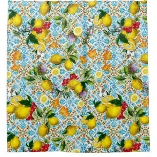 Rideaux De Douche Vintage jardin sicilien de citron