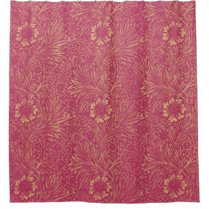 Rideaux De Douche Vintage néon rose clair motif floral jaune clair