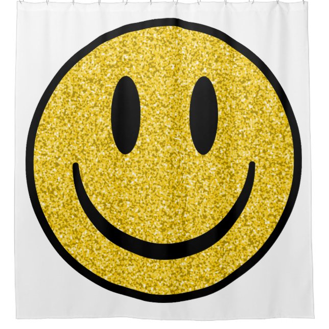 Rideaux De Douche Visage de sourire parties scintillant (Devant)