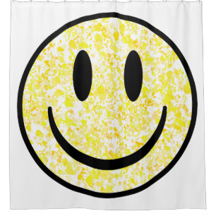 Rideaux De Douche Visage souriant éclaboussé
