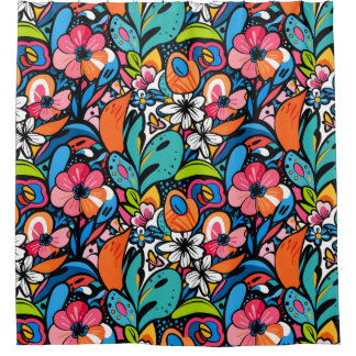 Rideaux De Douche Vivid Floral Garden Bliss
