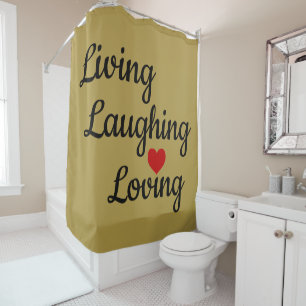Rideaux De Douche Vivre, rire, aimer