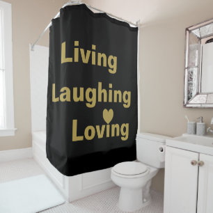 Rideaux De Douche Vivre, rire, aimer