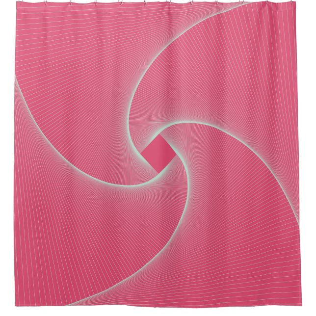 Rideaux De Douche vortex carré en velours rose (Devant)
